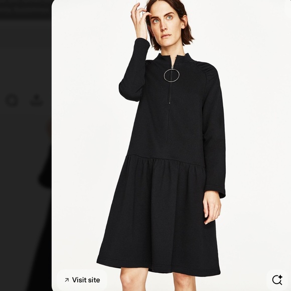 Zara Dresses & Skirts - NWOT Zara Sweater Dress with Ring Zipper, XS